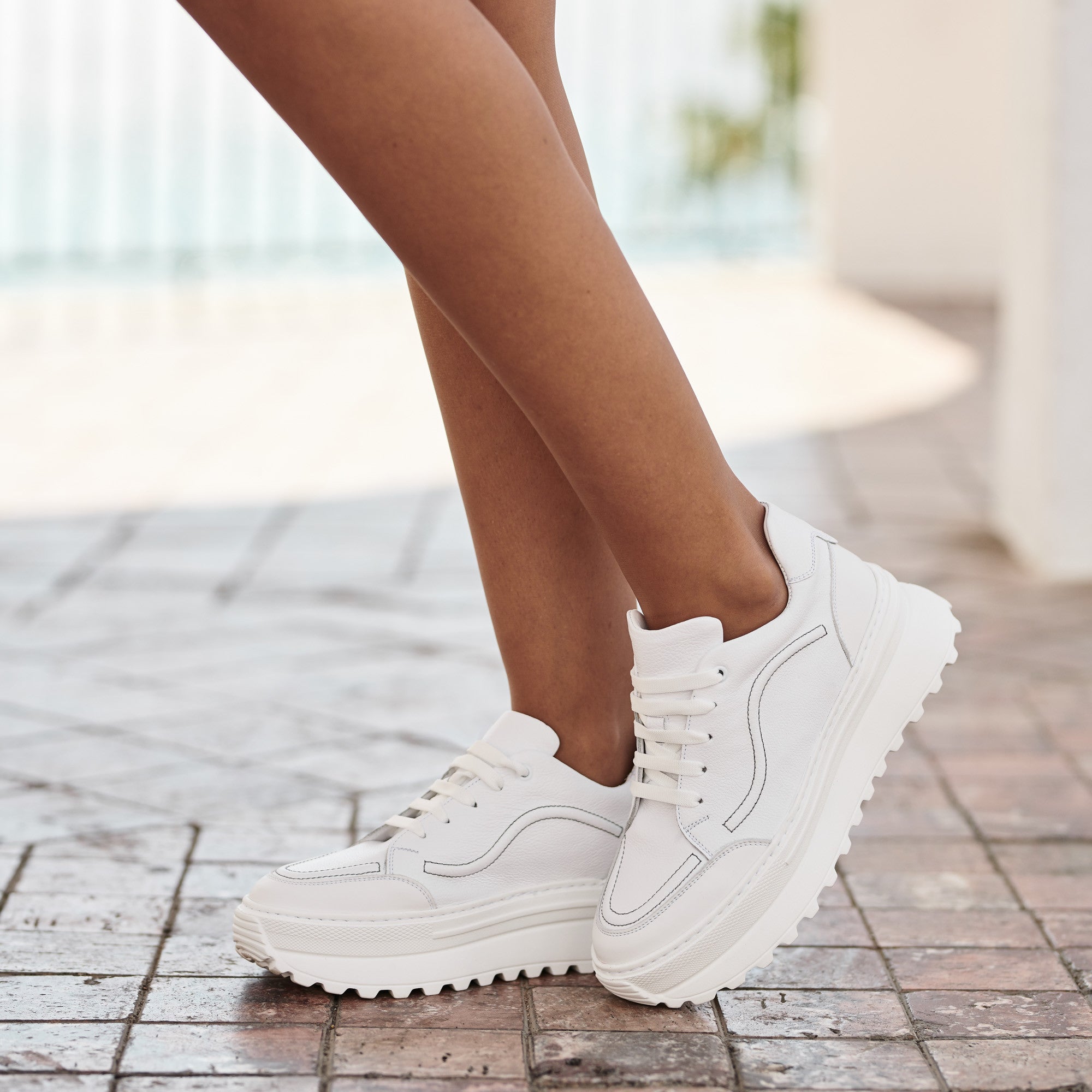 Pantofi sport dama 6074 alb combinat