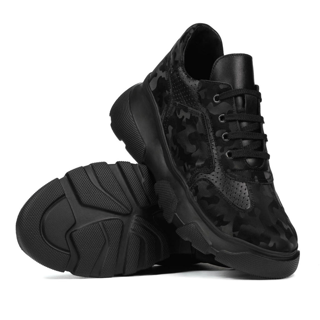 Pantofi sport dama 6053 capucino camuflaj combinat
