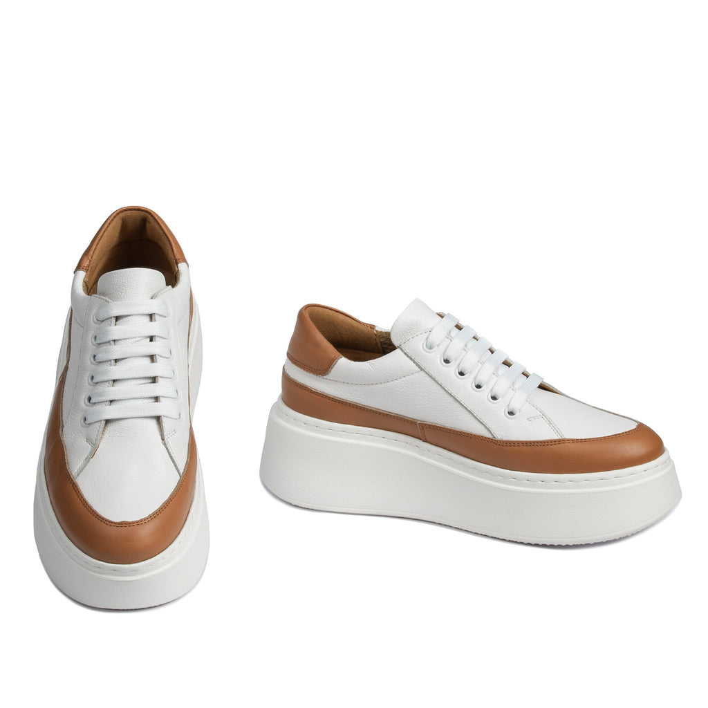 Pantofi sport dama 6070 alb combinat