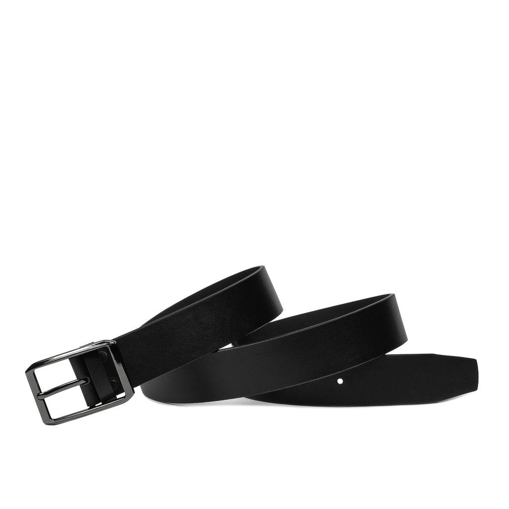 Curea barbati 75b negru lucios