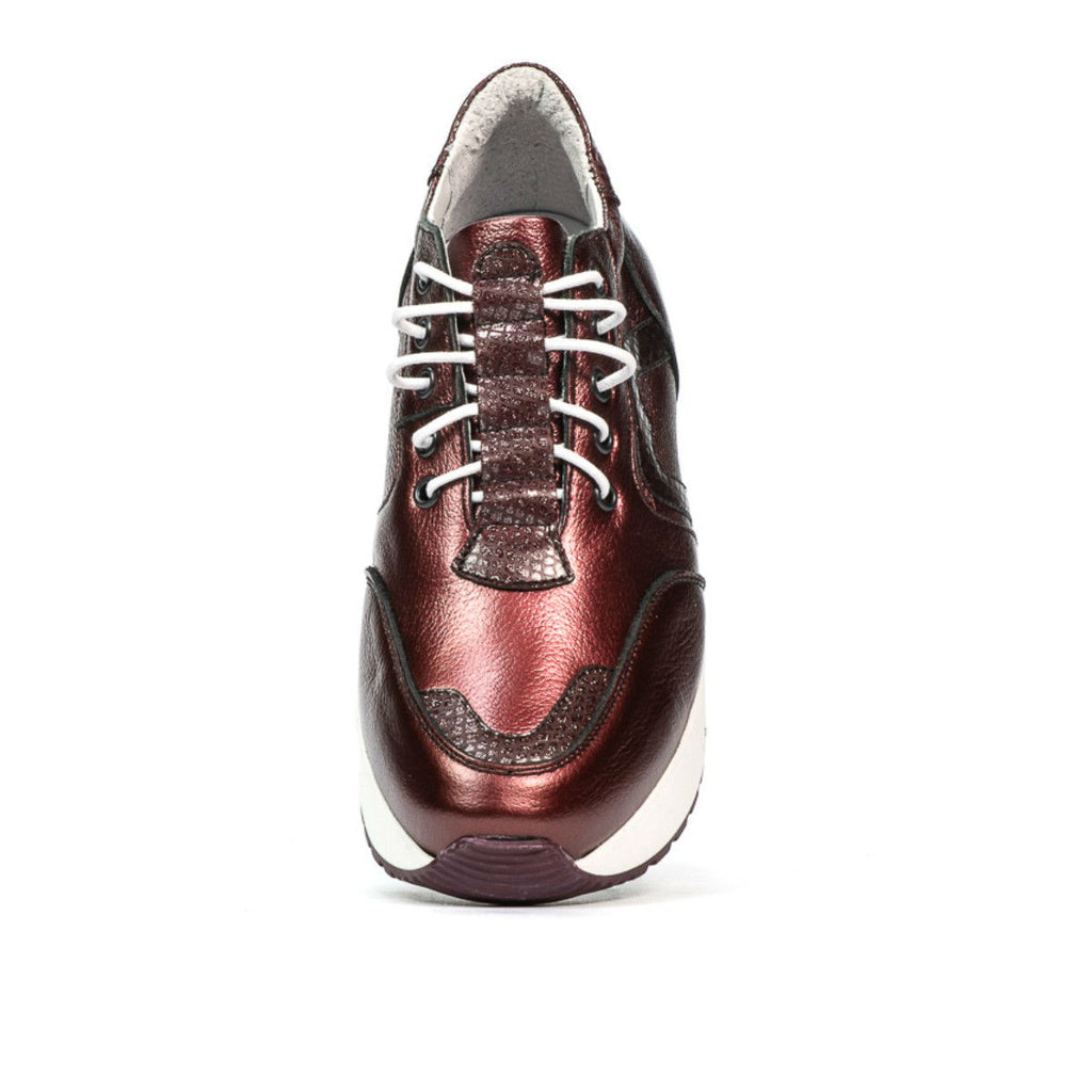Pantofi sport dama 6019 bordo sidef combinat
