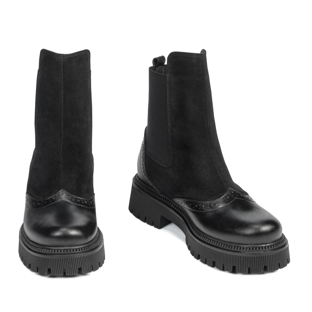 Ghete dama 3390 negru combinat