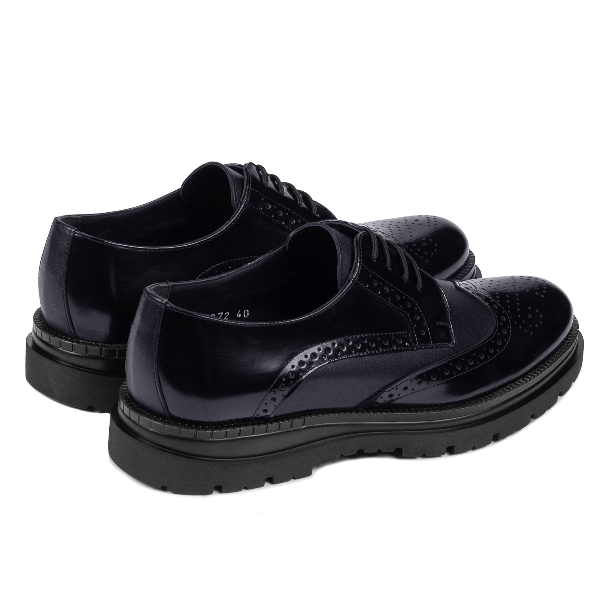 Pantofi eleganti barbati 972 negru florantic combinat
