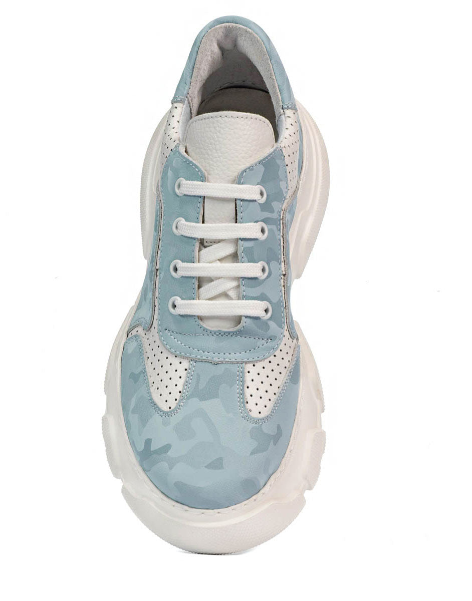 Pantofi sport dama 6053 capucino camuflaj combinat
