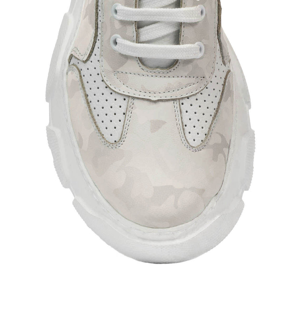 Pantofi sport dama 6053 capucino camuflaj combinat