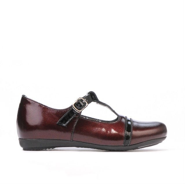Pantofi copii mici 62c lac negru+bej