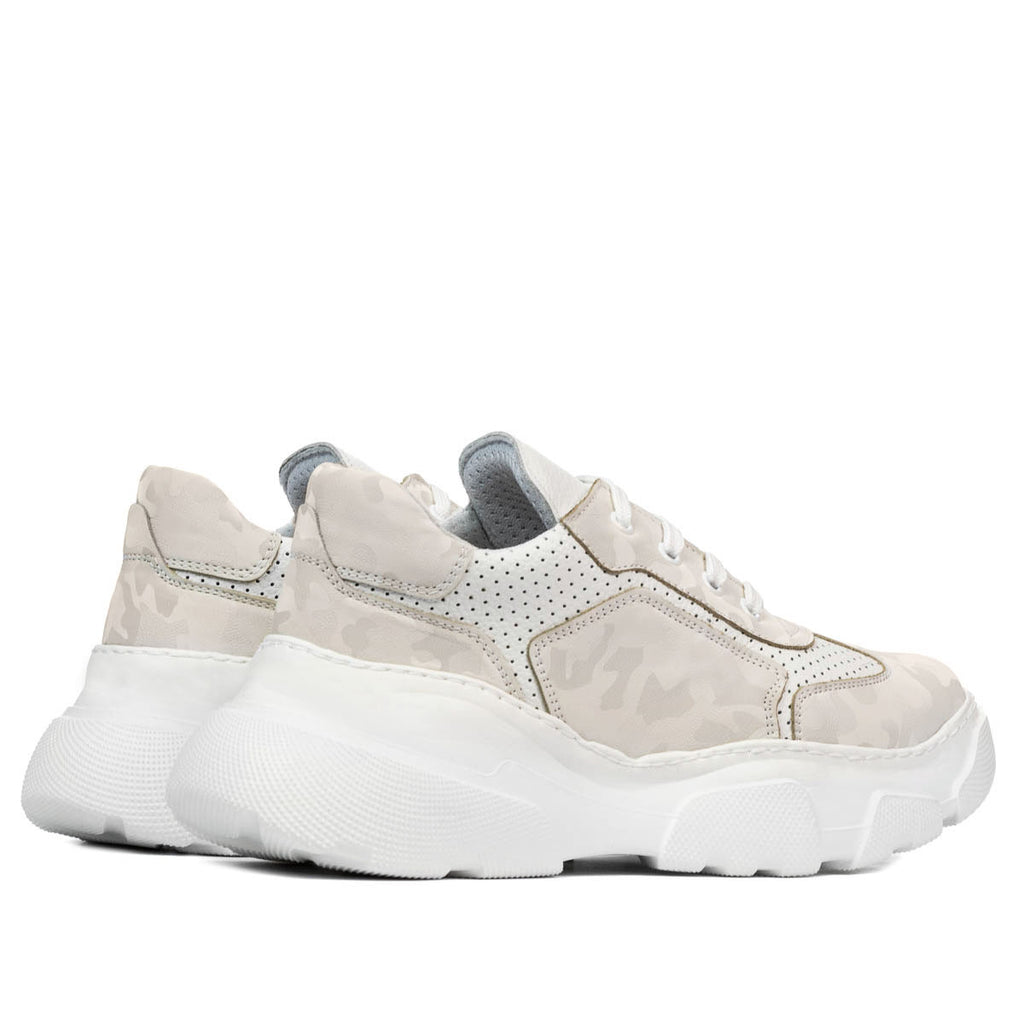 Pantofi sport dama 6053 capucino camuflaj combinat