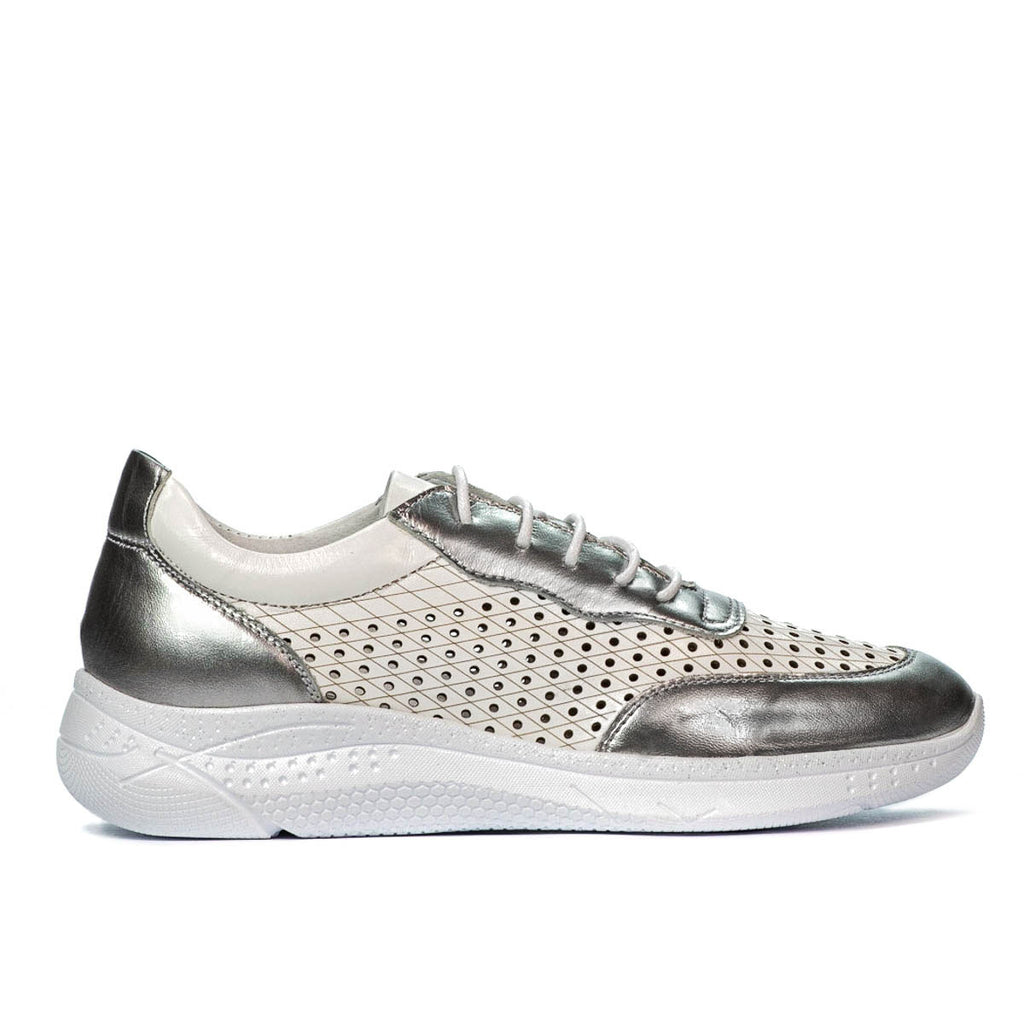 Pantofi sport dama 6024 argintiu+negru