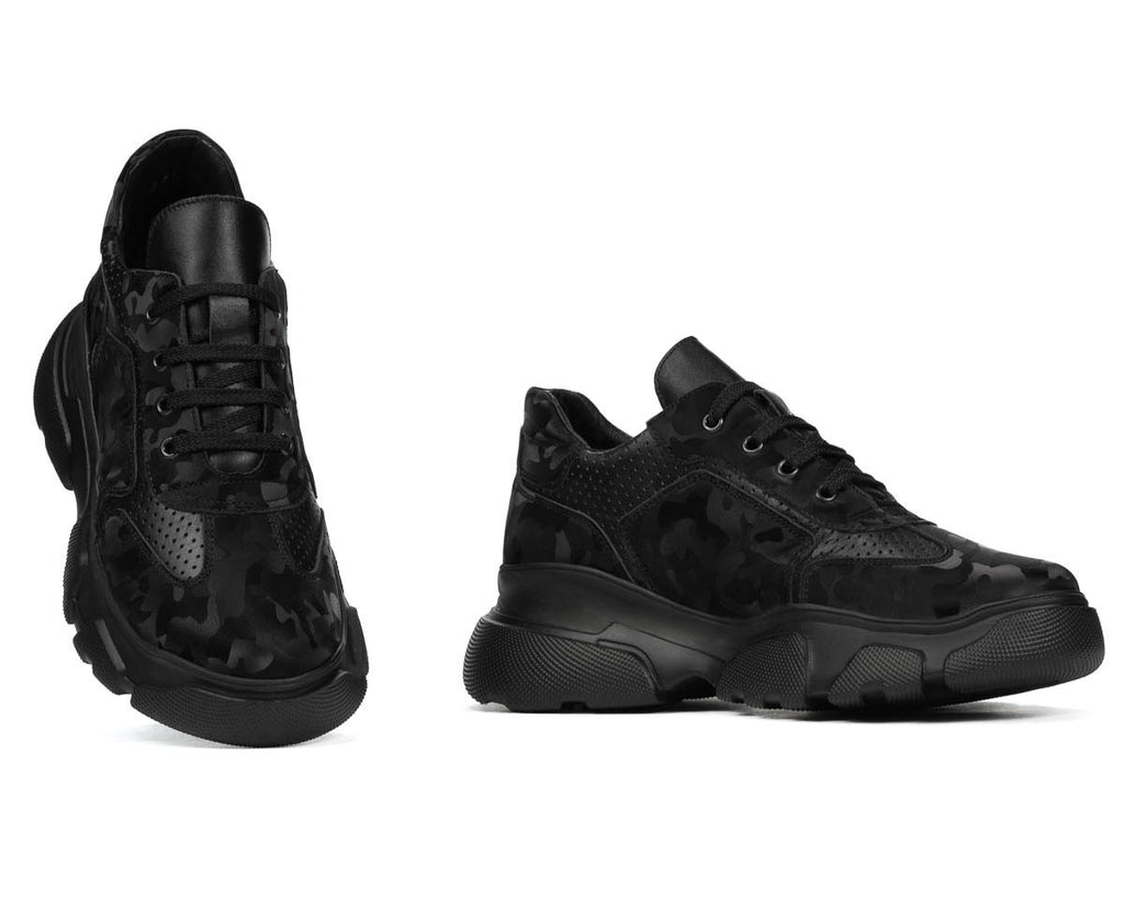 Pantofi sport dama 6053 capucino camuflaj combinat