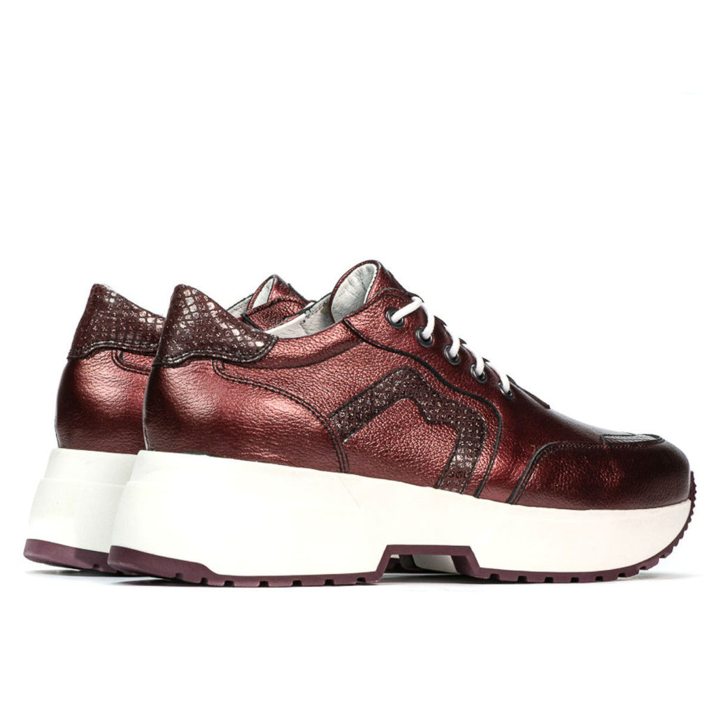 Pantofi sport dama 6019 bordo sidef combinat