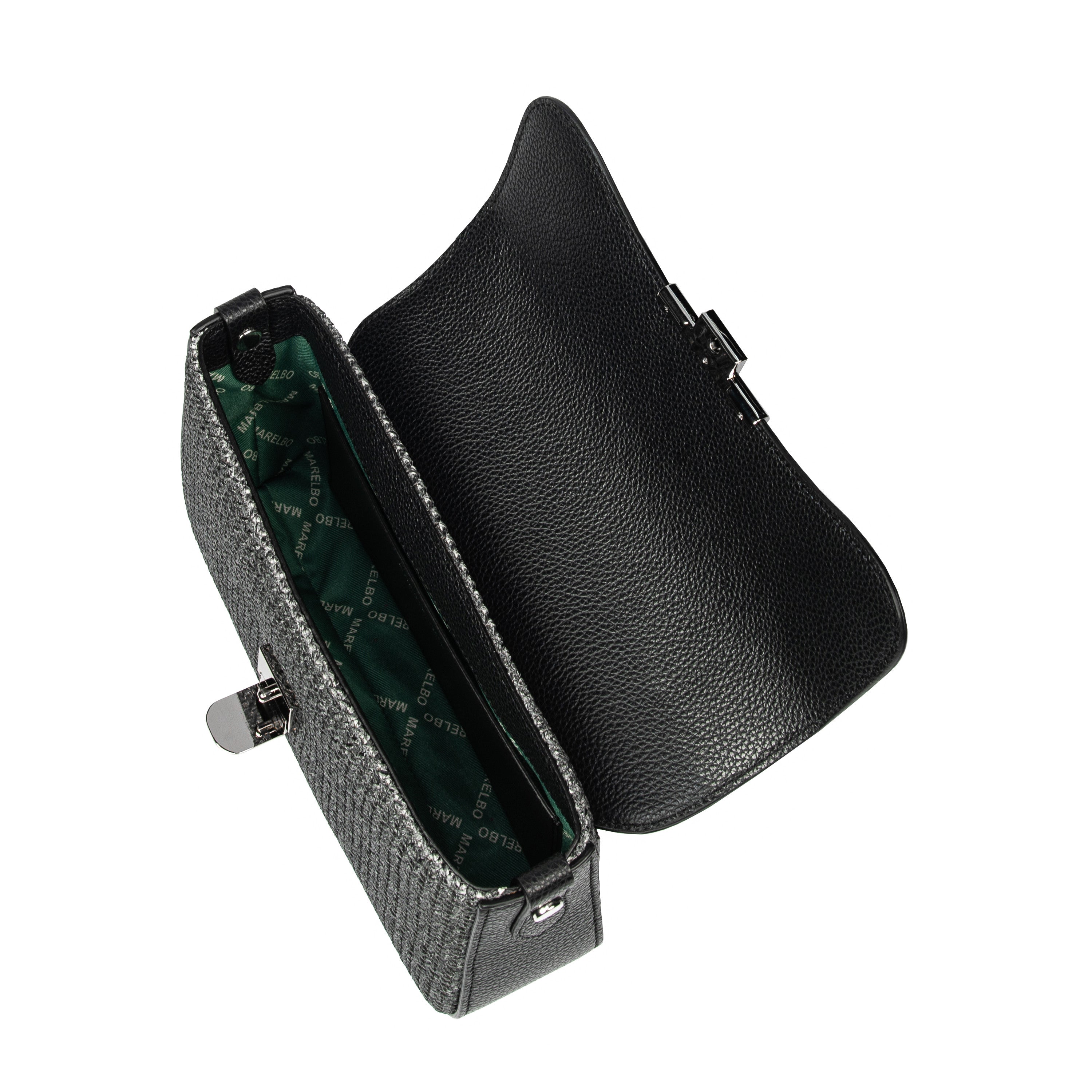 Geanta dama de umar 046g 01 negru+rafie negru