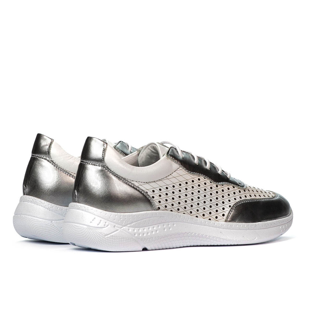 Pantofi sport dama 6024 argintiu+negru