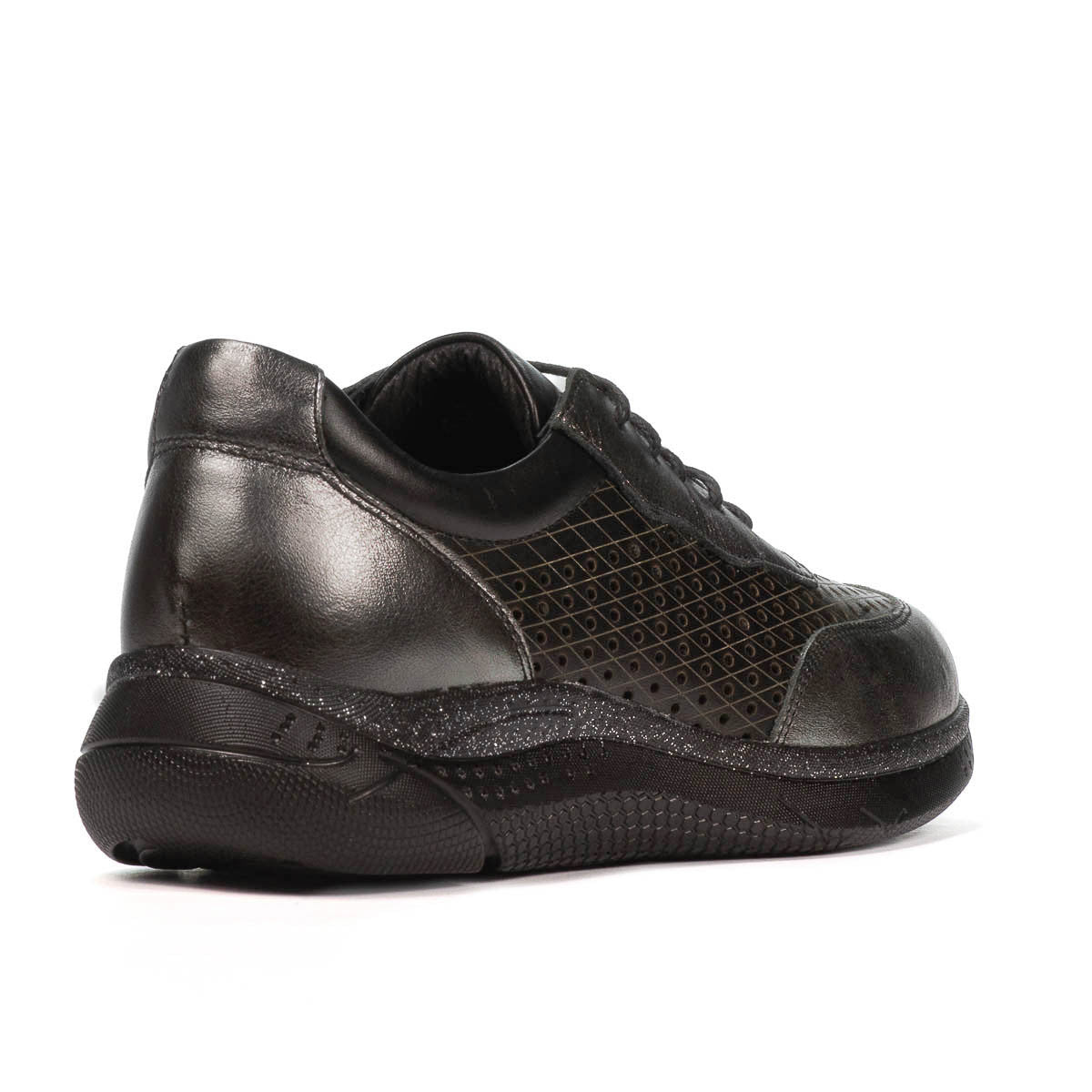 Pantofi sport dama 6024 argintiu+negru