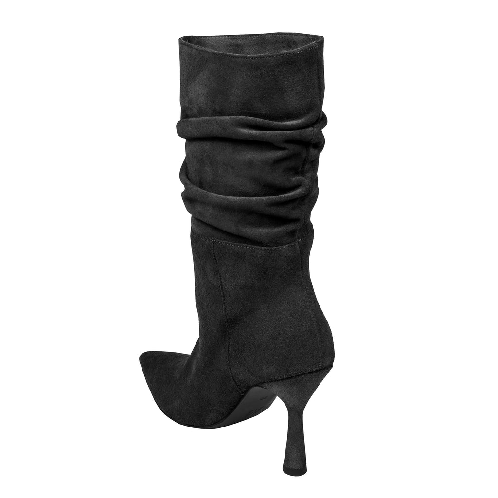 Ghete cu toc dama 1410 negru velur