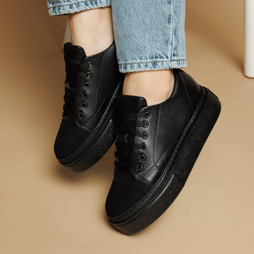 Pantofi sport dama 6083 negru combinat
